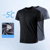 Camiseta Masculina Dry Fit de Secagem Rápida para Academia e Corrida
