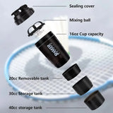 Garrafa shaker de 3 camadas